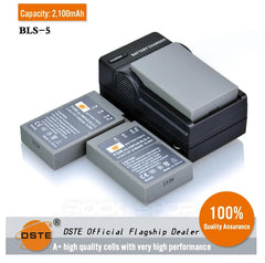 DSTE BLS-5 Replacement Battery or Charger For Olympus E-M10 EPL1S