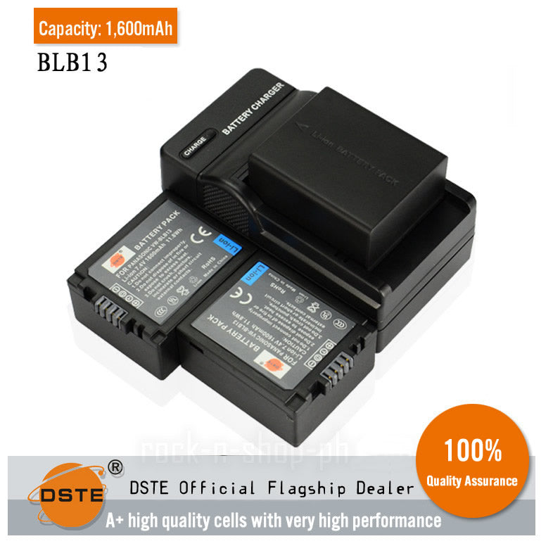 DSTE DMW-BLB13 Replacement Battery or Charger for Panasonic G1 GH1 GF1 G10 G2