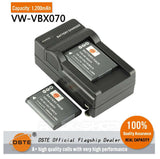 DSTE VW-VBX070 Replacement Battery or Charger for Panasonic HX-WA10 DC1