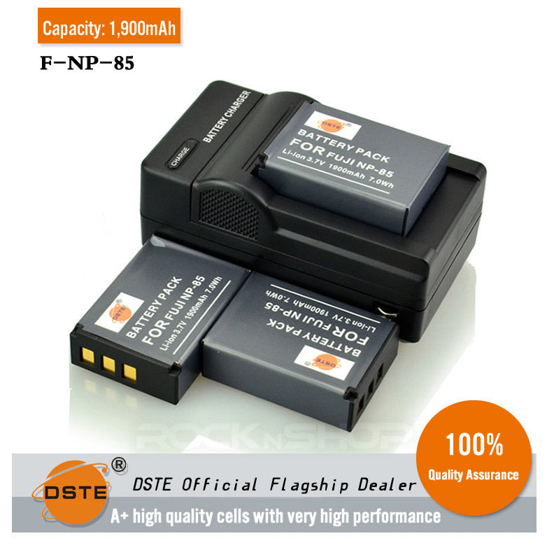 DSTE NP-85 Replacement Battery or Charger For Fujifilm SL1000 SL305 CB170 HDV-Z60