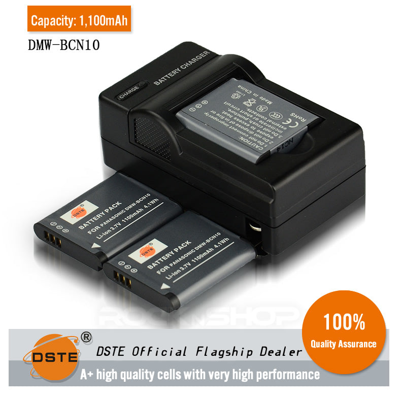 DSTE DMW-BCN10 Replacement Battery or Charger for DMC-LF1 BP-DC14, BP-DC14-E, BP-DC14-U