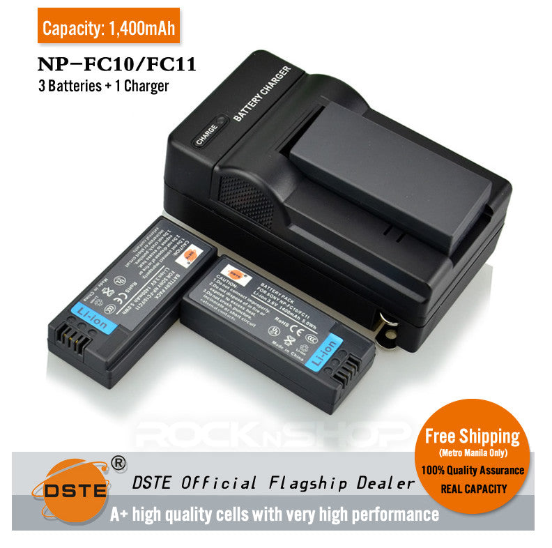 DSTE NP-FC11 NPFC10 1400mAh Battery or Charger For Sony F77 P5 P3 P9