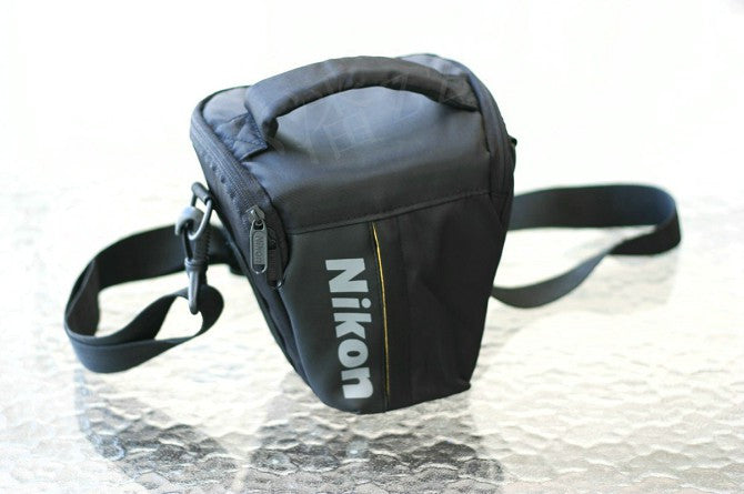 Triangular Camera Bag with Strap and Raincover for Nikon