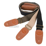 Guitar Strap 146cm Adjustable Guitar Bass Cotton Thick Strap Leather Ends