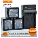 DSTE CGA-DU21 2,900mAh Battery or Charger for Panasonic VW-VBD210 GS500 GS27