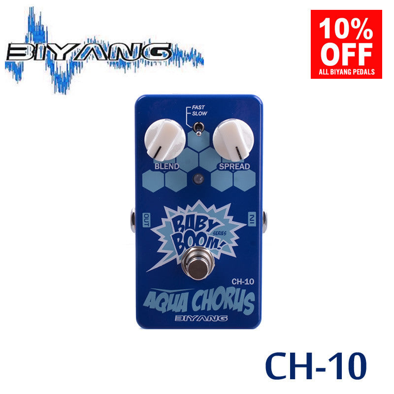 Biyang CH-10 Aqua Chorus Guitar Bass Effect Pedal (Babyboom Series)