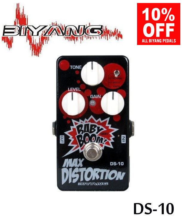 Biyang DS-10 Max Distortion Guitar Bass Effect Pedal (Babyboom Series)
