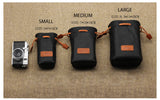 Medium Size Leather Easy Pocket Camera Pouch for SLR Instax Camera