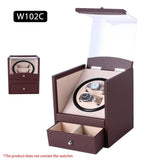 TAIYU Single Head 2 Slots PU Leather Rotate Electric Watch Winder Display Box
