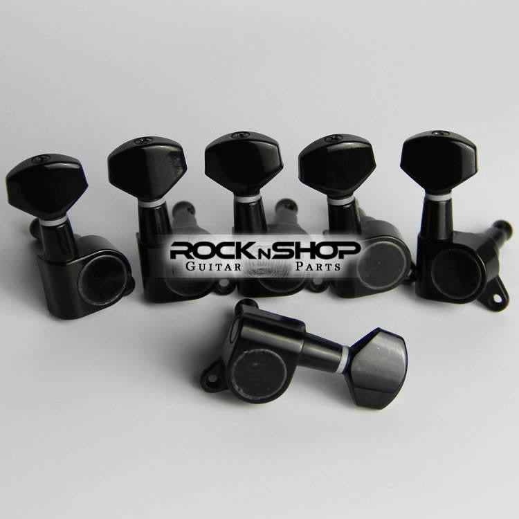 Jinho ST SQ Electric Guitar Tuning Pegs (black)