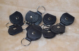 Guitar Picks Holder Case Black Leather Keychain Plectrum Cases Bag