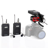 BOYA BY-WM6 UHF Ultra High Frequency 48 Channel Camera Wireless Lavalier Microphone System for Canon DSLR Sony Camcorders