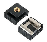 Metal Flash Hot Shoe Mount Adapter to 1/4 Thread for Studio Light Stand Tripod
