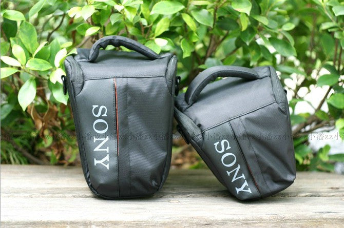 Triangular Bag with Strap and Raincover for Sony