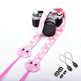Cartoon Piglet Polka Dot Camera Strap for Fujifilm Instax