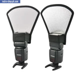 Camera Flash Diffuser Softbox Silver and White Reflector for Canon 580EX Nikon SB-600 Penta