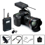 BOYA BY-WM6 UHF Ultra High Frequency 48 Channel Camera Wireless Lavalier Microphone System for Canon DSLR Sony Camcorders
