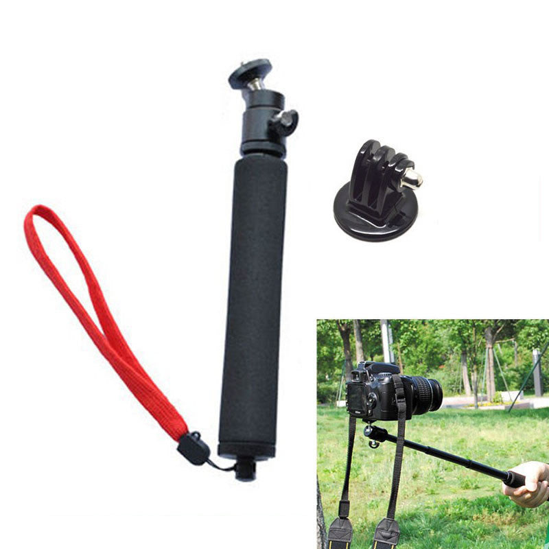 Monopod with Red Wrist Strap for GoPro Camera