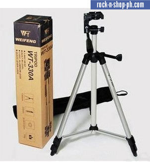 Weifeng WT-330A Portable Lightweight Tripod Stand 3-Section Aluminum Legs