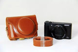 Leather Case Holster for Sony HX90V WX500 HX90