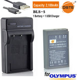 DSTE BLS-5 Replacement Battery or Charger For Olympus E-M10 EPL1S