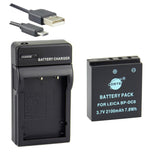 DSTE BP-DC8 Replacement Battery and Charger for Leica X1 X2 MINI-M X-VARIO Camera