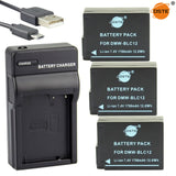 DSTE DMW-BLC12 1700mAh Battery and Charger for Panasonic DMC-FZ200GK GH2 G5 G6 G5GKDMC-FZ200GK GH2 G5 G6 G5GK