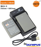 DSTE BLS-5 Replacement Battery or Charger For Olympus E-M10 EPL1S