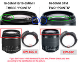 EW-60C-2 58mm Bayonet Hood for Canon 550D 600D 500D 18-55mm Lens