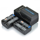DSTE NP-FM50 FM55H Replacement Battery or Charger for Sony CCD-FRV DCR-PC DCR-TRV DCR-DVD DSR-PDX GV HVL Series Camera as NP-FM30 NP-FM51 QM50 QM51 FM55H