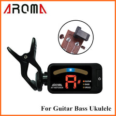 Aroma AT-100 Portable Black Clip-on Electric Tuner Universal