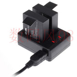 SJ4000 Battery(2-Pack)+Dual Charger for SJCAM SJ5000 SJ6000 action HD sport camera 3.7V 900mAh