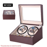 TAIYU Double Head 4 Slots PU Leather Watch Winder Display Box