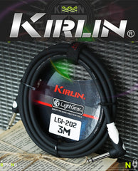 KIRLIN LGI-202 LightGear Straight to Right Angle Guitar Cable with PVC Jacket
