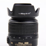 HB-45 II Bayonet Lens Hood For Nikon AF-S DX NIKKOR 18-55mm F/3.5-5.6G VR