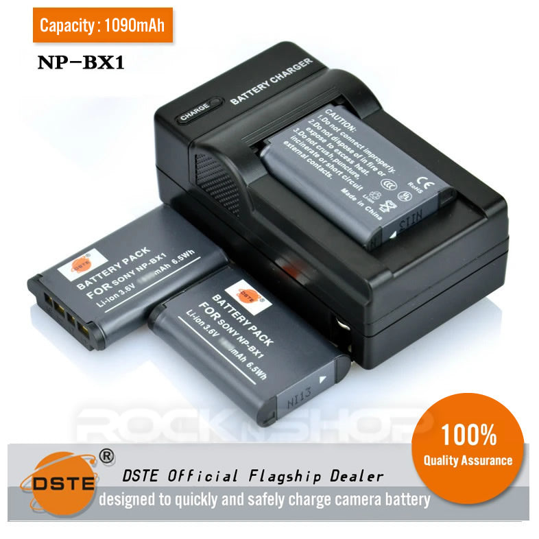 DSTE NP-BX1 NPBX1 Replacement Battery or Charger For Sony DSC-RX100, HX300, DSC-RX1