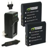 Wasabi Power NP-40 NP40 1600mAh 2pcs Battery & Dual Charger for Kodak & Casio Exilim Digital Cameras