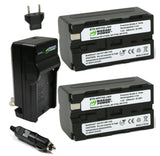 Wasabi Power NP-F750 4900mAh 2pcs Battery and Dual USB Charger for Select Sony Digital Video Camera