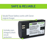 Wasabi Power Canon LP-E6NH LPE6NH Battery for Select Canon EOS Mirrorless and DSLR Cameras