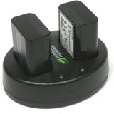 Wasabi Power (2-Pack) SONY NP-FW50 NPFW50 Battery & Dual USB Charger for Select Sony Digital Camera