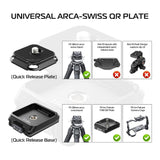 Ulanzi Uka Quick Release Plate & Base Mount with Safety Lock - 20kg Load Capacity for Cameras