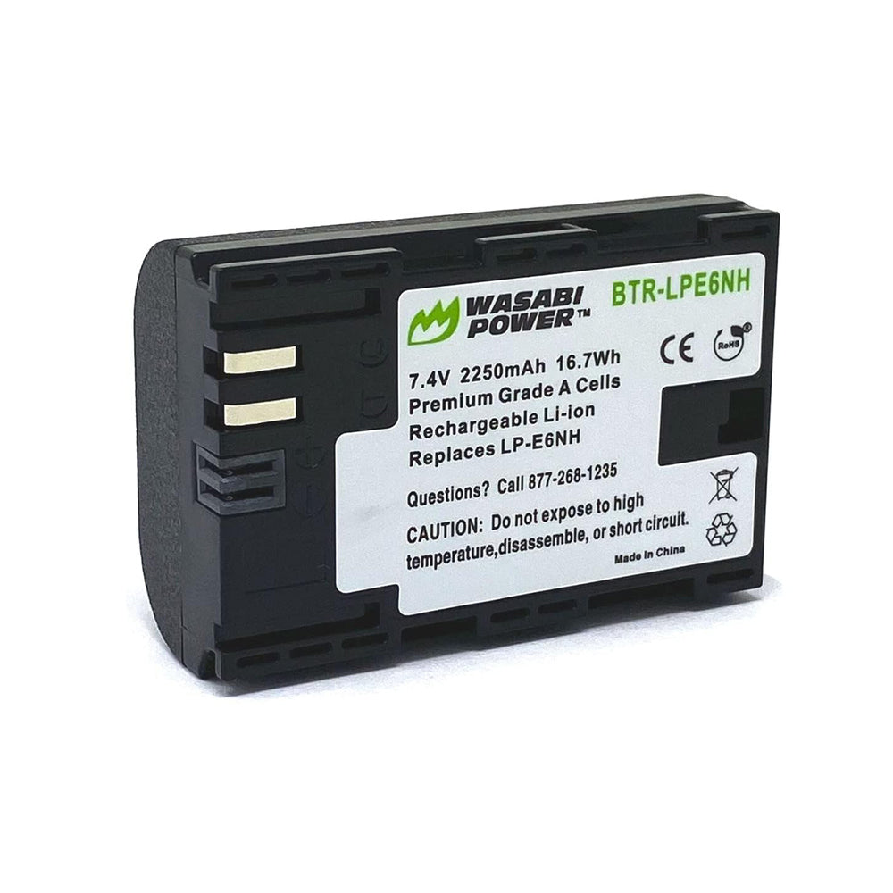 Wasabi Power Canon LP-E6NH LPE6NH Battery for Select Canon EOS Mirrorless and DSLR Cameras