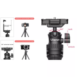 Ulanzi MT-34 6-Section Vlog Tripod Selfie Stick with Ball Head and C-Clamp 360° Pan / 90° Tilt