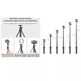 Ulanzi MT-34 6-Section Vlog Tripod Selfie Stick with Ball Head and C-Clamp 360° Pan / 90° Tilt