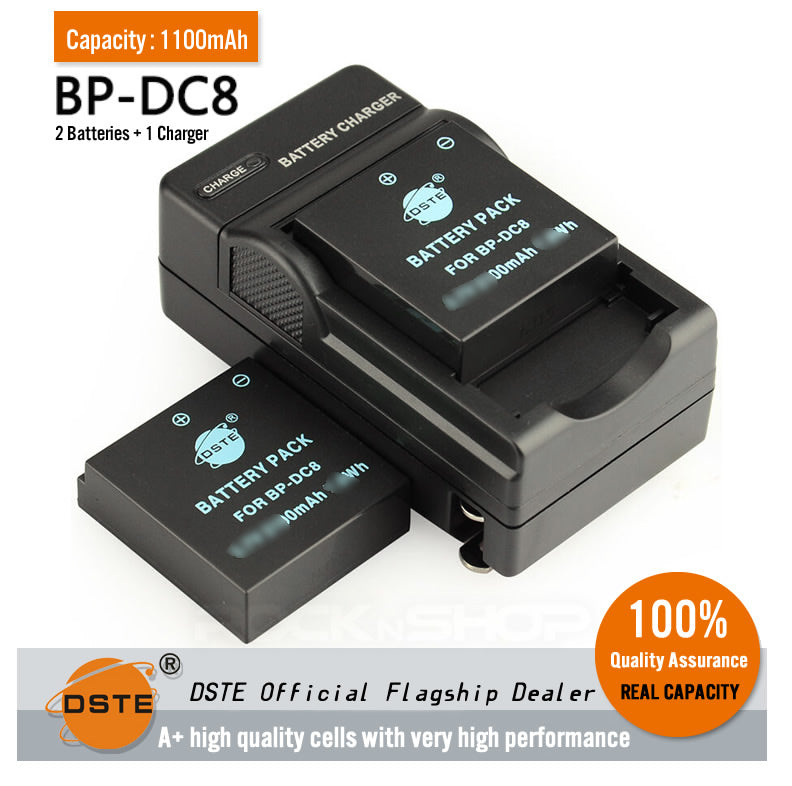 DSTE BP-DC8 Replacement Battery and Charger for Leica X1 X2 MINI-M X-VARIO Camera