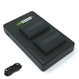 Wasabi Power (2-Pack) SONY NP-FW50 NPFW50 Battery & Dual USB Charger for Select Sony Digital Camera