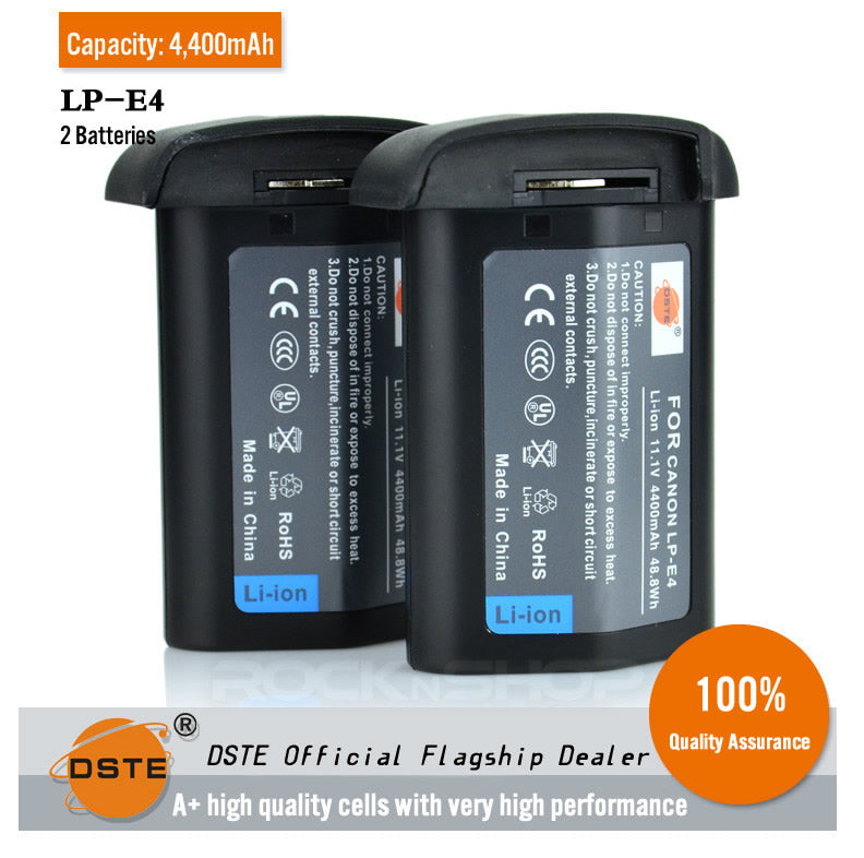 DSTE LP-E4 Replacement Battery or Charger For Canon EOS-1D Mark III 1Ds Mark III 1D mark4