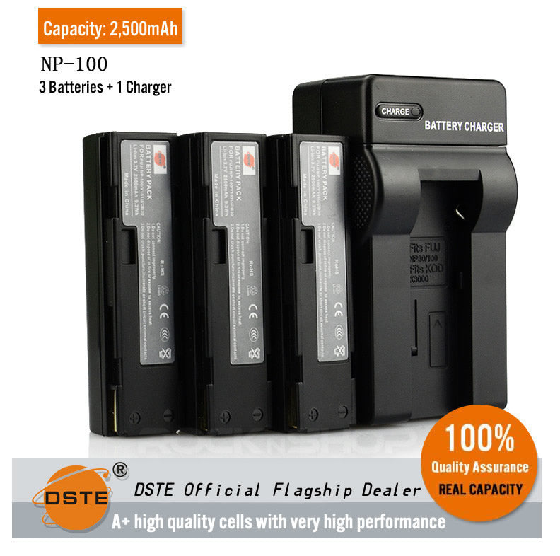 DSTE NP-100 2500mAh Battery or Charger for Fujifilm Exilim S5 P8106 I700 DS260HD 260HD MX600 600X 600Z 700 Zoom
