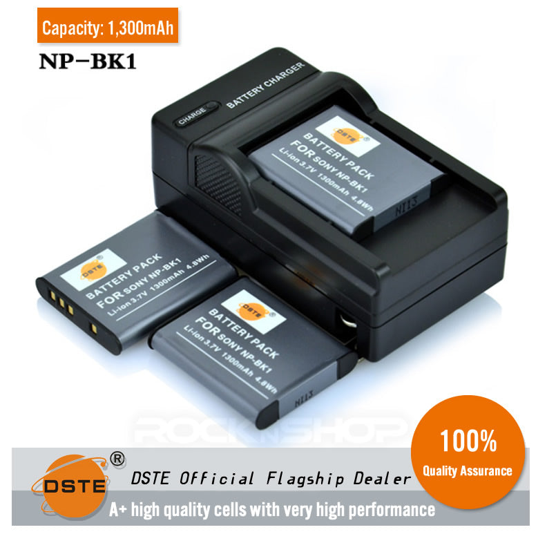 DSTE NP-BK1 Replacement Battery or Charger DC16 for Sony S950 S980