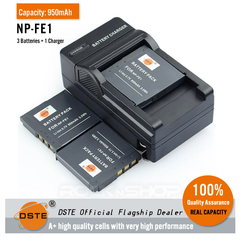 DSTE NP-FE1 Replacement Battery or Charger for Sony Cyber-shot DSC-T7 T7